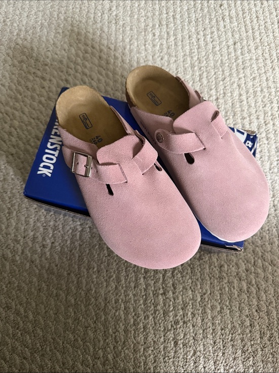 Birkenstock Shoes - BRAND NEW Birkenstock Pink Suede Clogs with Buckle, Brand new, never worn